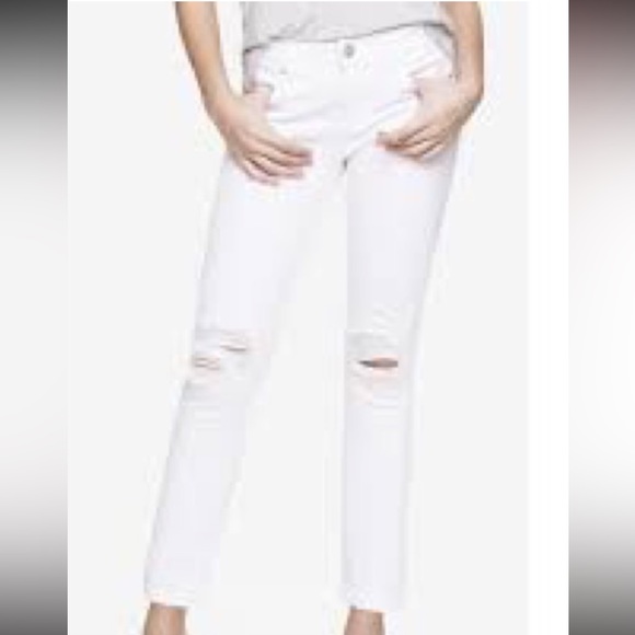 Express jeans ankle legging MIA.MID RISE white size 6 28” inseam in EUC. - Picture 4 of 16